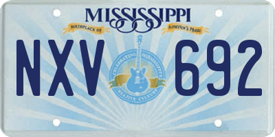 MS license plate NXV692