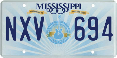 MS license plate NXV694