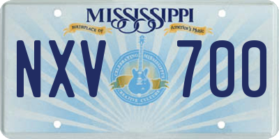 MS license plate NXV700
