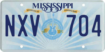 MS license plate NXV704