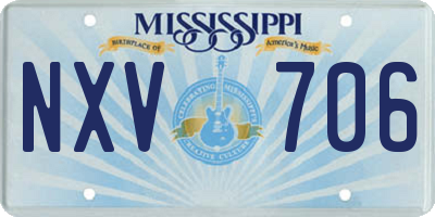 MS license plate NXV706