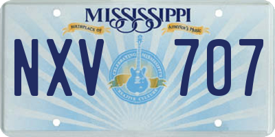 MS license plate NXV707