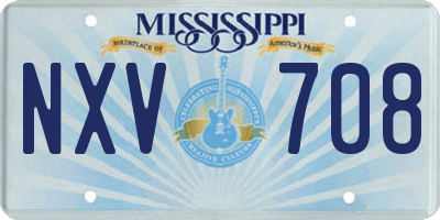 MS license plate NXV708