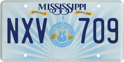 MS license plate NXV709