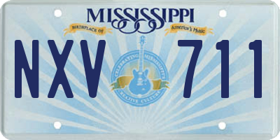 MS license plate NXV711