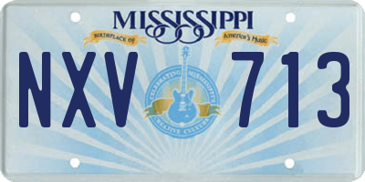 MS license plate NXV713