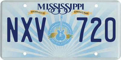 MS license plate NXV720