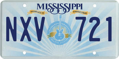 MS license plate NXV721