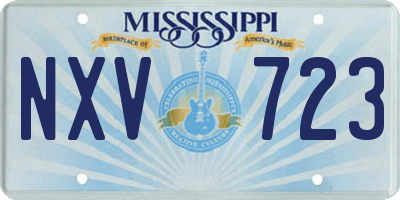 MS license plate NXV723