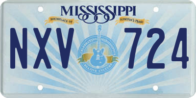MS license plate NXV724
