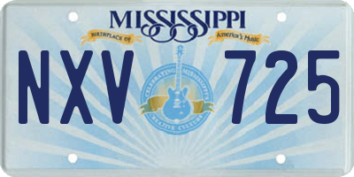 MS license plate NXV725