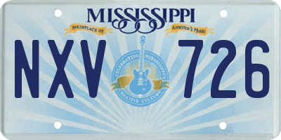 MS license plate NXV726