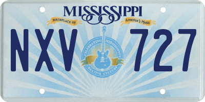 MS license plate NXV727