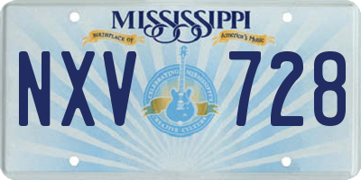 MS license plate NXV728