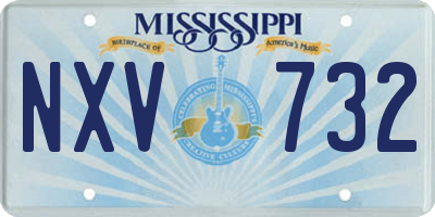 MS license plate NXV732