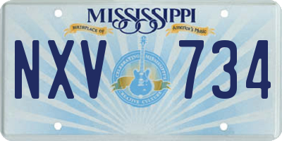 MS license plate NXV734