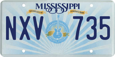 MS license plate NXV735