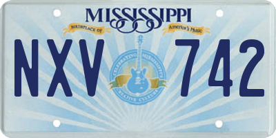 MS license plate NXV742