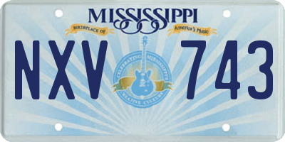 MS license plate NXV743