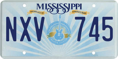 MS license plate NXV745