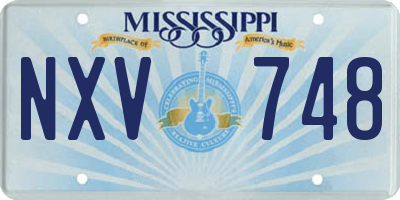 MS license plate NXV748