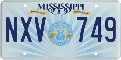 MS license plate NXV749