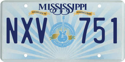 MS license plate NXV751