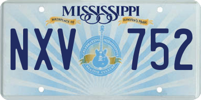 MS license plate NXV752