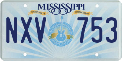 MS license plate NXV753