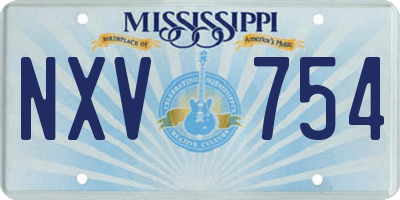 MS license plate NXV754