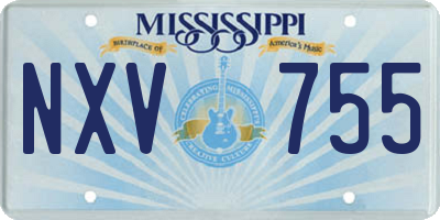 MS license plate NXV755