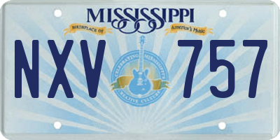 MS license plate NXV757