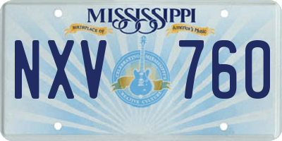 MS license plate NXV760