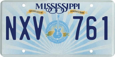 MS license plate NXV761