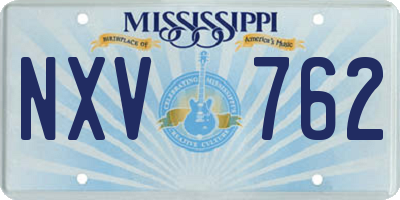 MS license plate NXV762
