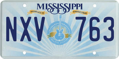 MS license plate NXV763