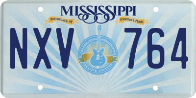 MS license plate NXV764