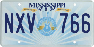 MS license plate NXV766