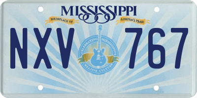 MS license plate NXV767
