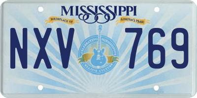 MS license plate NXV769