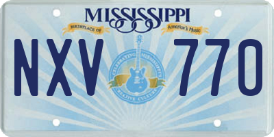 MS license plate NXV770