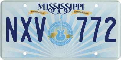 MS license plate NXV772