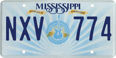 MS license plate NXV774