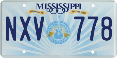 MS license plate NXV778