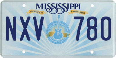 MS license plate NXV780
