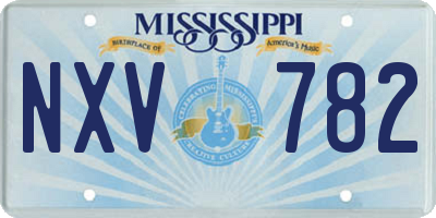 MS license plate NXV782