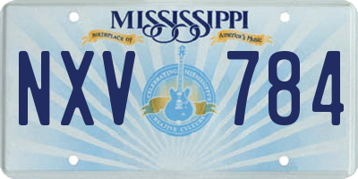 MS license plate NXV784