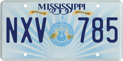 MS license plate NXV785