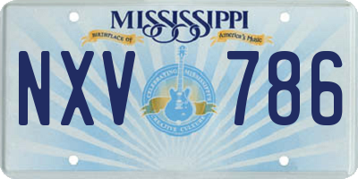 MS license plate NXV786