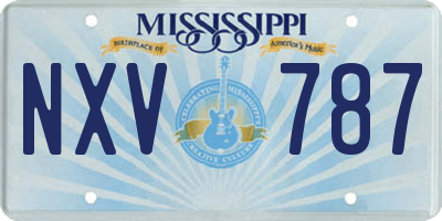 MS license plate NXV787